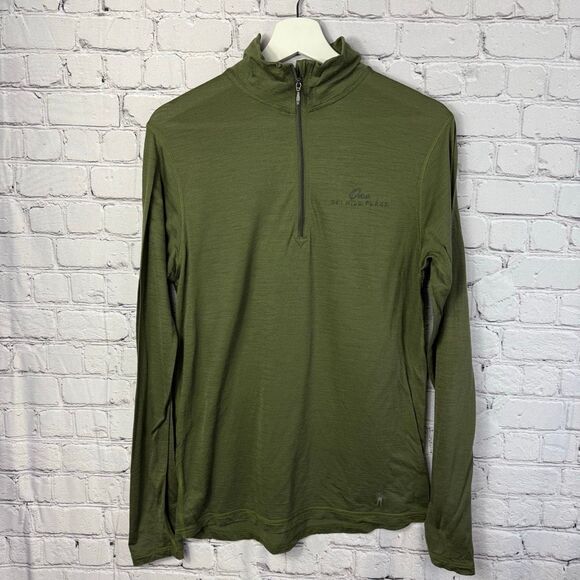 Smartwool Men's Classic 1/4 Zip Baselayer Size Medium Forest Green - Picture 1 of 11